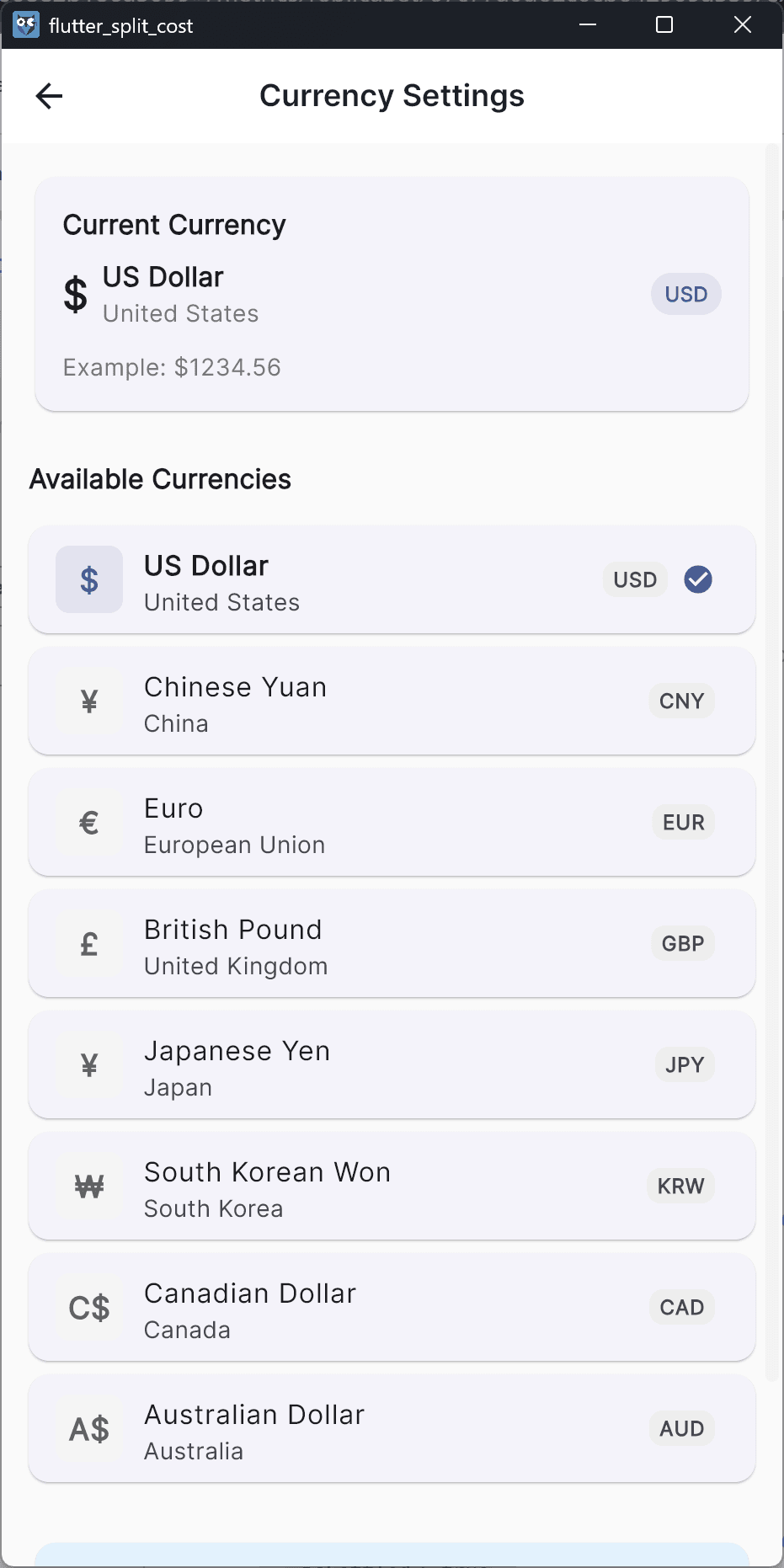 OwlSplitter App Interface